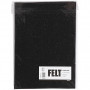 Craft Felt, black, A4, 210x297 mm, thickness 1 mm, 10 sheet/ 1 pack