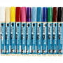 Glass & Porcelain Marker, assorted colours, line 2-4 mm, opaque, 12 pc/ 1 pack