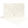 Card & Envelope, off-white, card size 12x17,7 cm, envelope size 18,x12,5 cm, 230 g, 5 set/ 1 pack