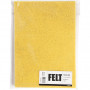 Craft Felt, yellow, A4, 210x297 mm, thickness 1 mm, 10 sheet/ 1 pack