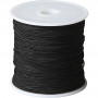 Polyester Cord, black, thickness 0,8 mm, 50 m/ 1 roll