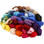 Carded Wool, 21 micron, 20x20 g, asstd. colours