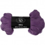 Carded Wool, 21 micron, 100 g, violet