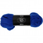 Carded Wool, 21 micron, 100 g, royal blue