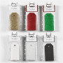 Manila Tags, size 5x10 cm, glitter, 300 g, 6x10 pack/ 1 pack
