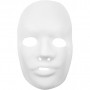 Full Face Masks, white, H: 24 cm, W: 15,5 cm, 12 pc/ 12 pack