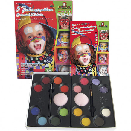 Water-based Face Paint, Assorted Colours, 24 Colour, 1 Set