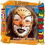 Eulenspiegel Face Paint - Motif Set, assorted colours, lion, 1 set