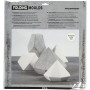 Casting Mould, transparent, Geometric shapes, H: 6-13 cm, 5 pc/ 1 pack