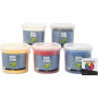 Silk Clay®, primary colours, 650 g/ 5 pack