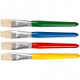 Children's brushes, flat, L: 19 cm, W: 20 mm, 4 pcs./ 1 pk.