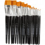 Gold Line Brushes, no. 0+2+4+8+12+16+20, L: 17-21 cm, W: 2-22 mm, flat, 30 pc/ 1 pack