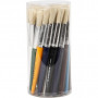 Children's brushes, L: 19 cm, W: 12 mm, round, 30 pcs./ 1 pk.