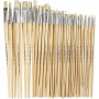 Nature Line Brushes, no. 1+2+4+8+14+20, L: 27,5-33 cm, W: 5-19 mm, flat, 64 pc/ 1 pack