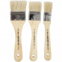 Varnish Brushes, L: 19 cm, W: 25-50 mm, flat, 3 pc/ 3 pack