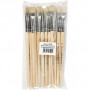 Nature Line Brushes, L: 19 cm, W: 11 mm, flat, 12 pc/ 12 pack