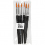 Gold Line Brushes, L: 20 cm, W: 7 mm, round, 6 pc/ 6 pack