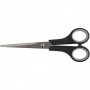 Children's scissors, black, L: 17 cm, Right- and left-handed, 12 pcs./ 1 pk.