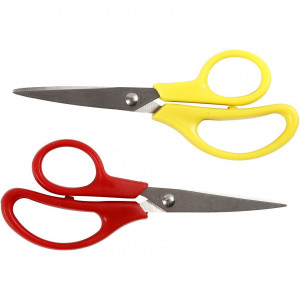 Kids Scissors, L: 14 cm, Both Left And Right, Black, 1 pc