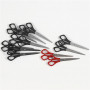 School Scissors, black, red, L: 14 cm, Both Left and Right, 12 pc/ 1 pack