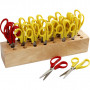 Kids Scissors with rack, L: 12.5 cm, 1 set