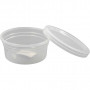 Plastic Tub with Lid, H: 38 mm, D 84 mm, 125 ml, 20 pc/ 1 pack
