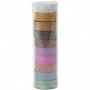Glitter Tape, assorted colours, W: 15 mm, 6 m/ 10 pack