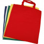 Tote bag , assorted colours, size 38x42 cm, 135 g, 5 pc/ 1 pack