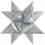 Star Strips, W: 25+40 mm, D: 11.5+18.5 cm, 16 strips, silver glitter