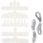 Crowns, white, H: 10-16,5 cm, L: 60 cm, 230 g, 50 pc/ 1 pack