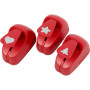 Paper Punches, red, star, heart, christmas tree, size 16 mm, 1 set