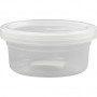Plastic Tub with Lid, H: 38 mm, D 84 mm, 125 ml, 20 pc/ 1 pack