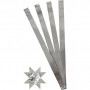 Paper Star Strips Silver 73cm 25mm Diameter 11.5cm - 100 pcs