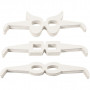 Novelty Glasses, white, H: 4,5-10 cm, L: 32 cm, 230 g, 160 pc/ 1 pack