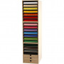 Card & Storage Units, assorted colours, H: 100 cm, A4, 210x297 mm, 180 g, 1 set