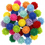 Flower Beads, assorted colours, 300 ml, size 15x8 mm, hole size 1,5 mm, 25 pc/ 10 pack