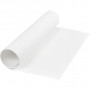 Faux Leather Paper, white, W: 50 cm, one coloured, 350 g, 1 m/ 1 roll