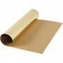Faux Leather Paper, gold, W: 49 cm, one coloured,foil, 350 g, 1 m/ 1 roll