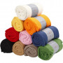 Fleece, assorted colours, L: 125 cm, W: 150 cm, 10 pc/ 1 pack