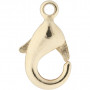 Lobster Claw Clasps, L: 10.1 mm, 100 pcs, gold-plated