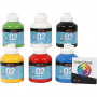 Acrylic Paint Matte, primary colours, 500 ml/ 6 pack
