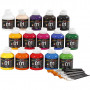 Acrylic Paint Glossy, assorted colours, 1 set