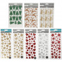 Glitter Stickers, 10x24+12x18,5 cm, 8 sheet/ 1 pack