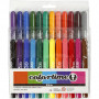 Colortime Markers, assorted colours, line 5 mm, 24 pc/ 1 pack
