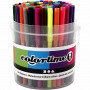 Colortime Markers, assorted colours, line 2 mm, 100 pc/ 1 bucket