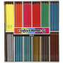 Colortime Colouring Pencils, metallic colours, neon colours, L: 17,45 cm, lead 3 mm, 144 pc/ 1 pack
