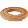 Leather band, natural, W: 10 mm, thickness 3 mm, 2 m