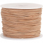 Leather Cord, beige, thickness 1 mm, 50 m/ 1 roll