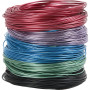 Aluminium Wire, assorted colours, thickness 1,5 mm, 5x20 m/ 1 pack