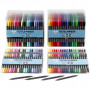 Textile Markers, line width: 2.3+3.6 mm, 24x20 pcs, standard colours, additional colours